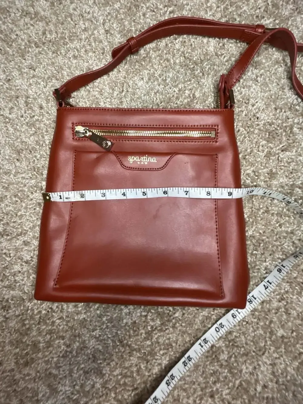Spartina 449 Brown Leather Crossbody Bag